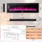 Ultra-Thin Electric Fireplace with Decorative Crystals and Smart APP Control
